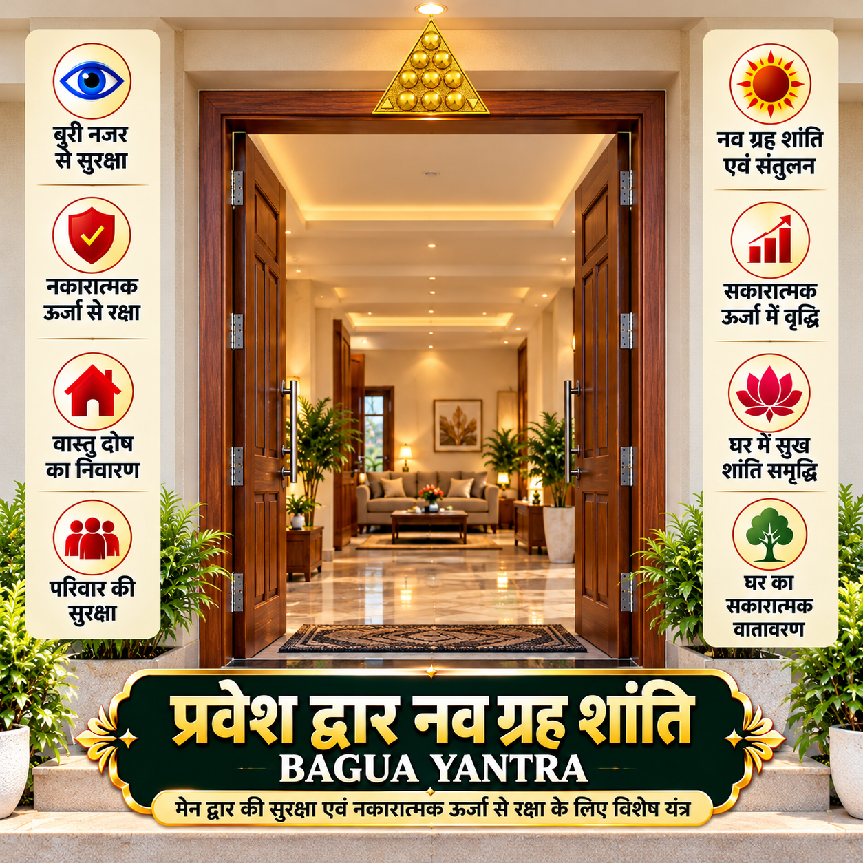 प्रवेश द्वार नवग्रह शांति BAGUA YANTRA - Image 2