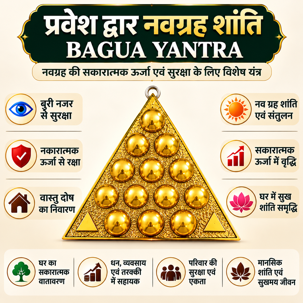 प्रवेश द्वार नवग्रह शांति BAGUA YANTRA