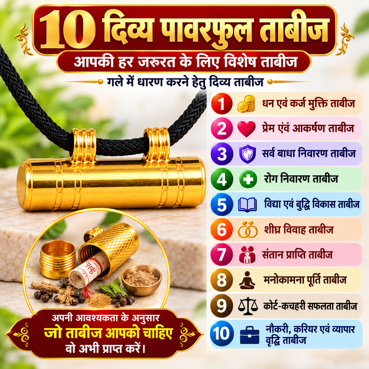 10 दिव्य ताबीज संग्रह
